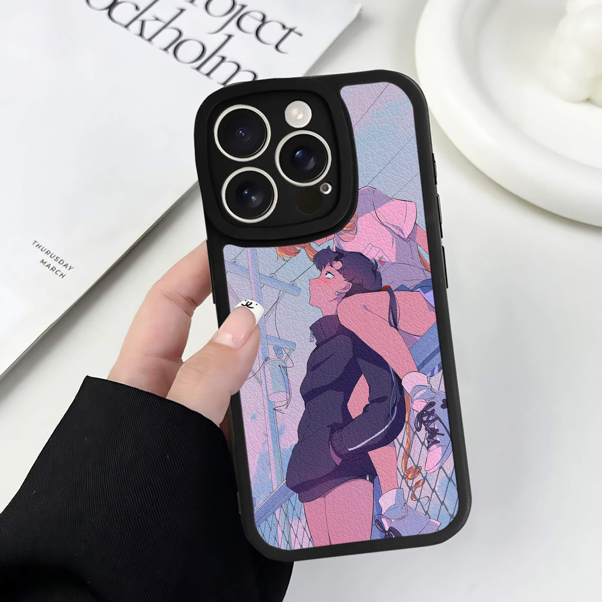 （画像用） 美少女戦士セーラームーン Sailor Moon 【iPhone 16シリーズ対応】シリコンスマホケース（レザー調） 材質：シリコン